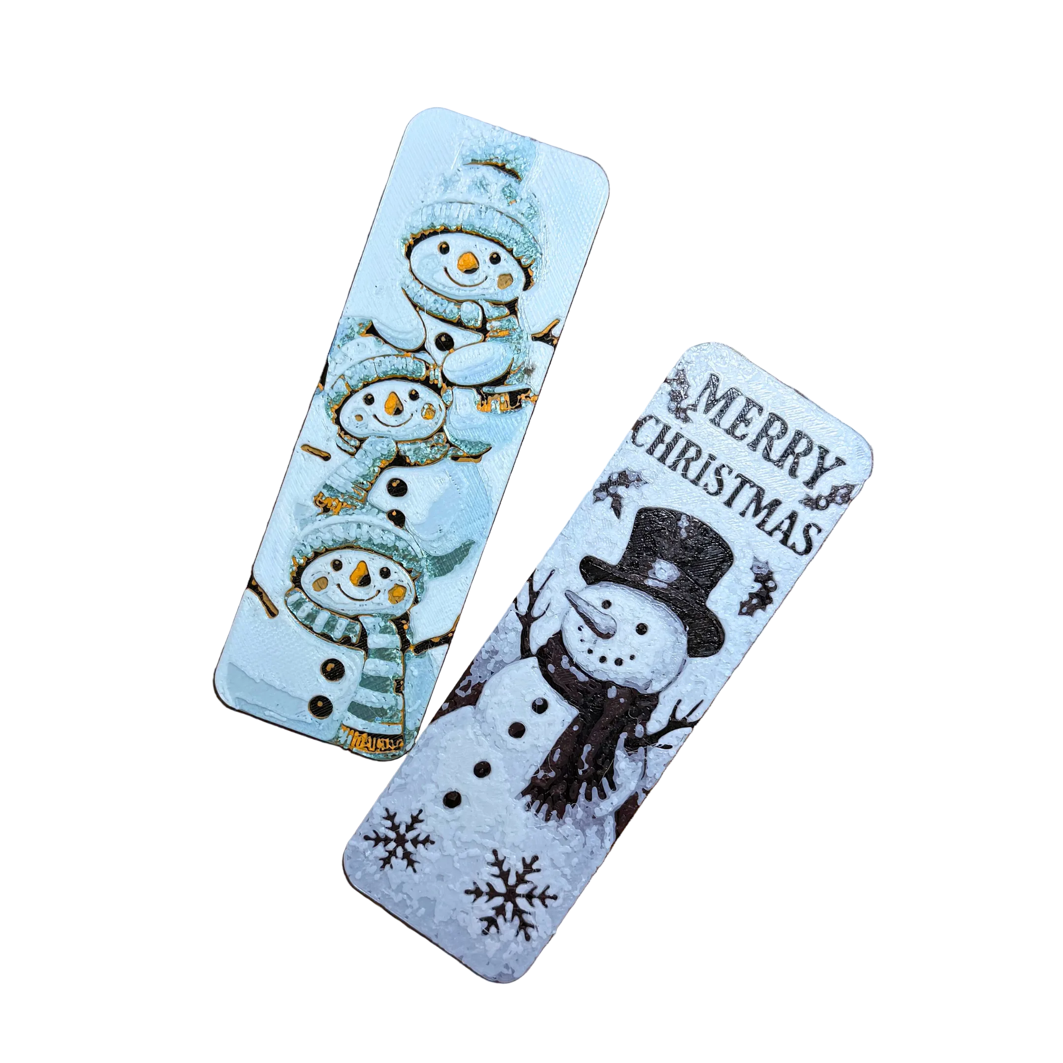 3D დაბეჭდილი სანიშნები 2ც. საახალწლო / 3D Printed Bookmarks 2pcs. Christmas Edition