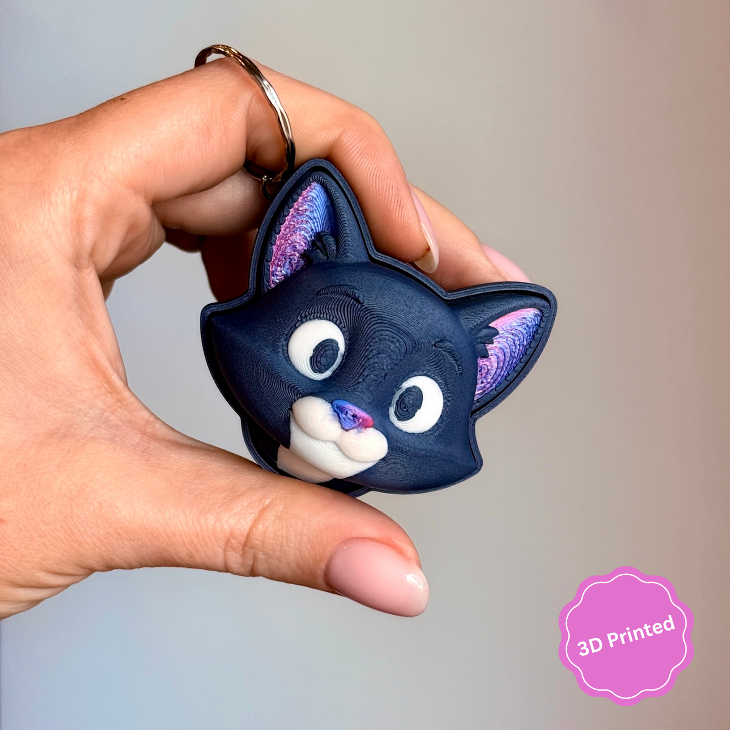 😺🐁 3D დაბეჭდილი ტომი და ჯერი ქლიქერი ბრელოკი / 3D Printed Tom and Jerry Fidget Toy Keychain