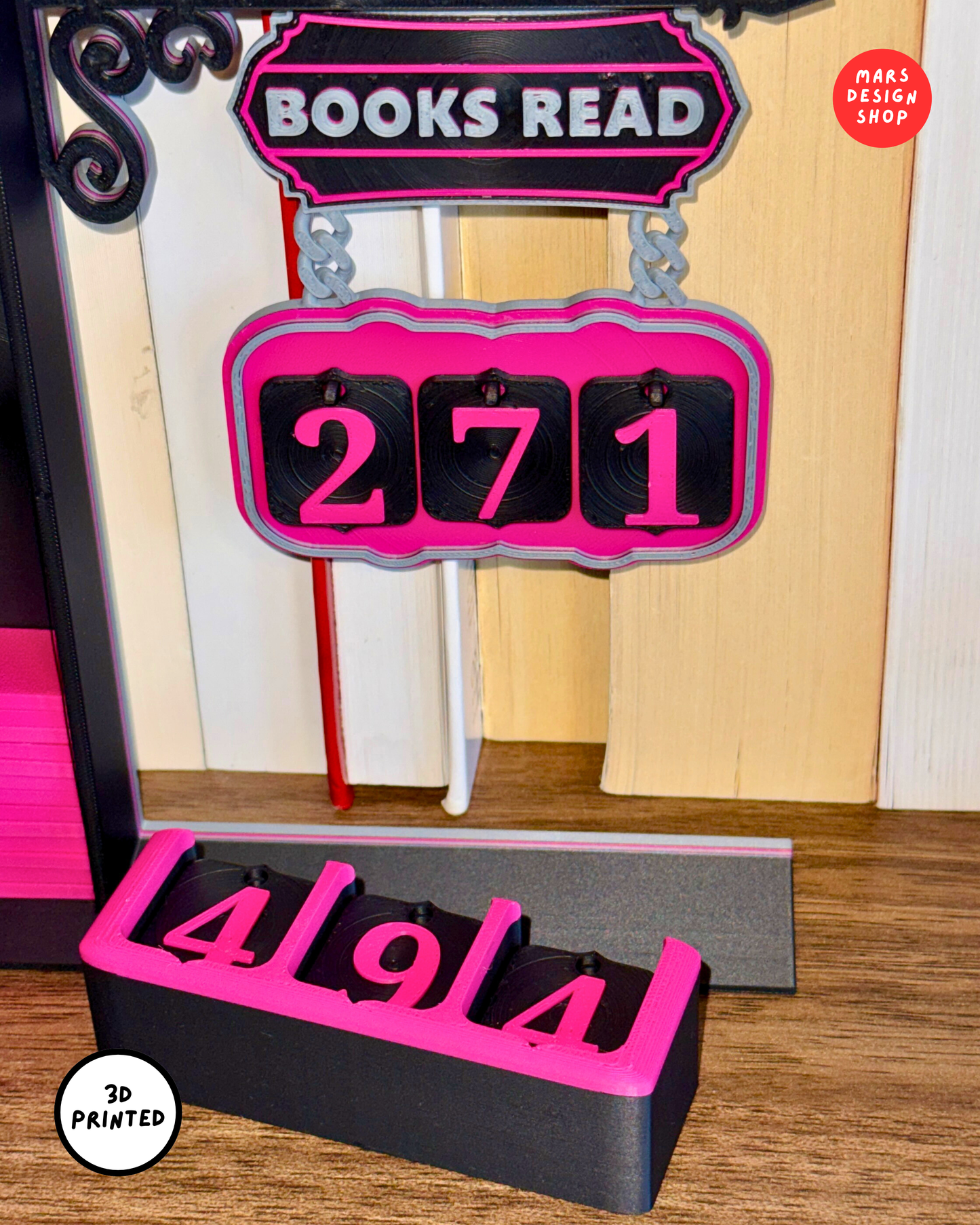 📚 3D დაბეჭდილი წაკითხული წიგნის მთვლელი / 3D Printed Book Tracker