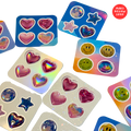 Stars & Hearts 3D sticker packs ვარსკვლავები & გულები მოცულობითი სტიკერების ნაკრები 6ც. (24ც. სტიკერი)