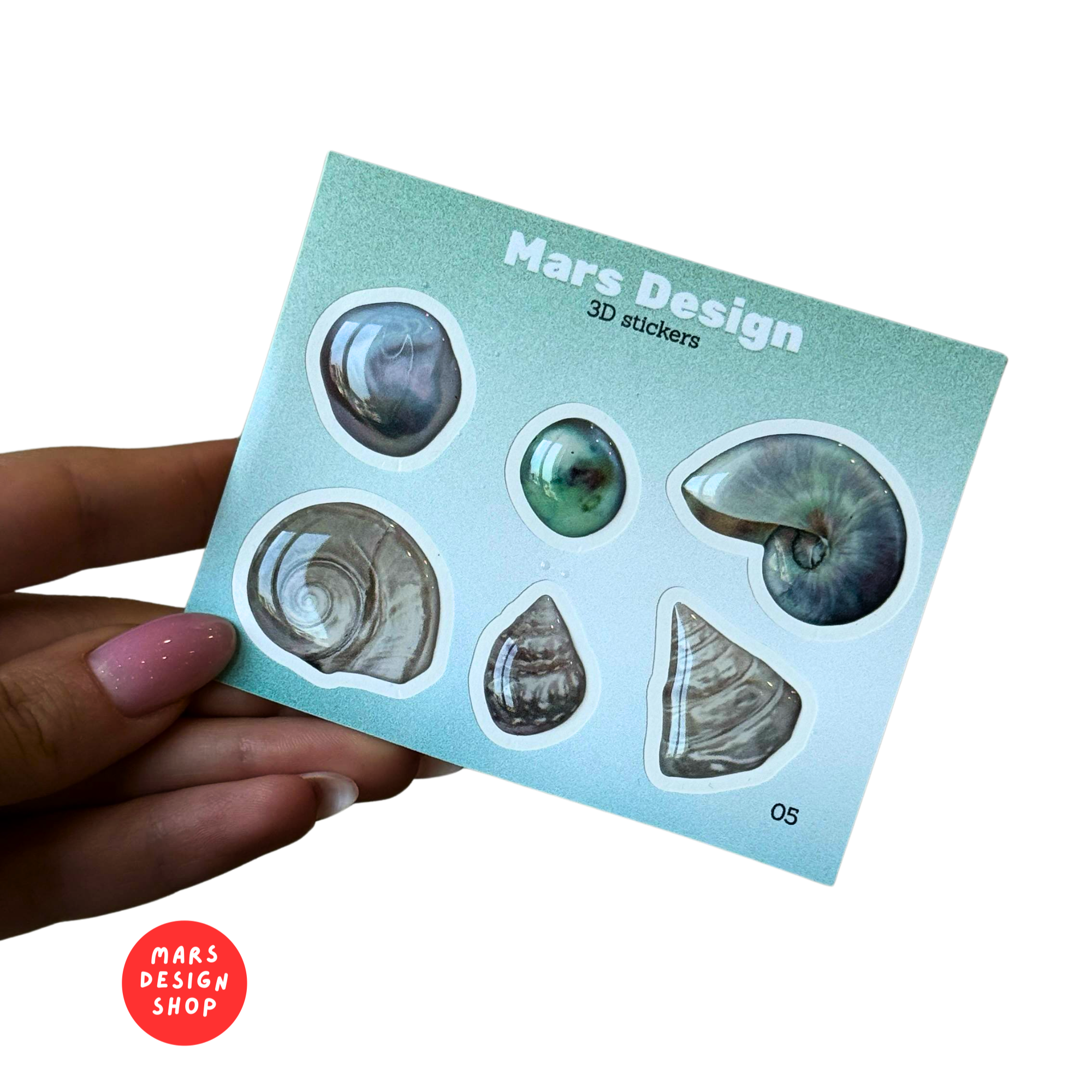 3D Shell sticker pack მოცულობითი სტიკერები