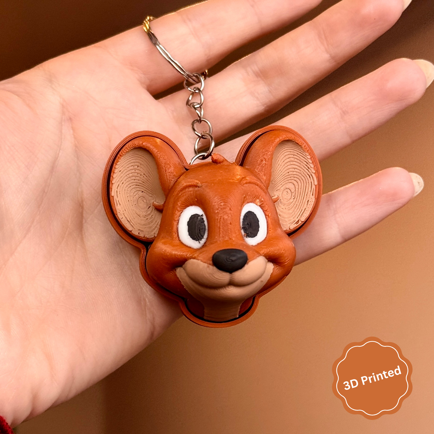 😺🐁 3D დაბეჭდილი ტომი და ჯერი ქლიქერი ბრელოკი / 3D Printed Tom and Jerry Fidget Toy Keychain