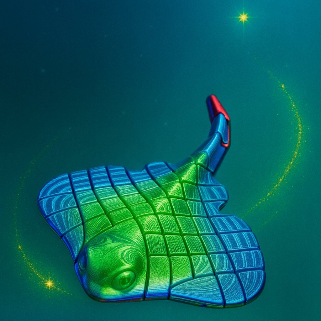 🌊 3D დაბეჭდილი ოკეანის ბინადარი მანტარეი /  3D Printed Manta Rey