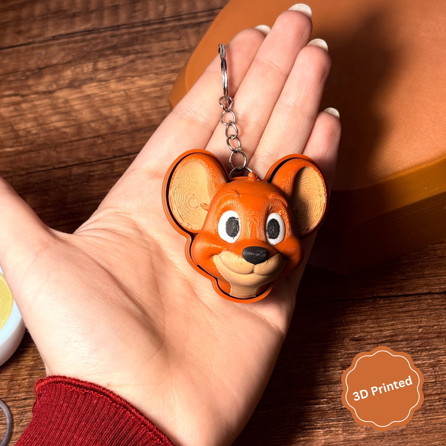 😺🐁 3D დაბეჭდილი ტომი და ჯერი ქლიქერი ბრელოკი / 3D Printed Tom and Jerry Fidget Toy Keychain