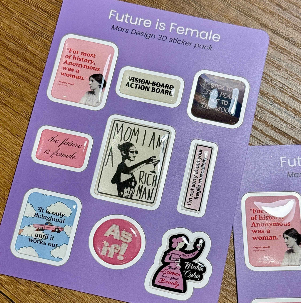 Future is Female sticker pack მოცულობითი სტიკერები