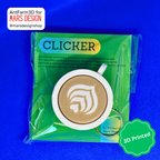 3D Printed კაპუჩინო ქლიქერი ბრელოკი / Cappuccino Fidget Clicker Keychain