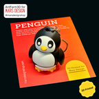 3D Printed პინგვინი ბრელოკი / Penguin Keychain
