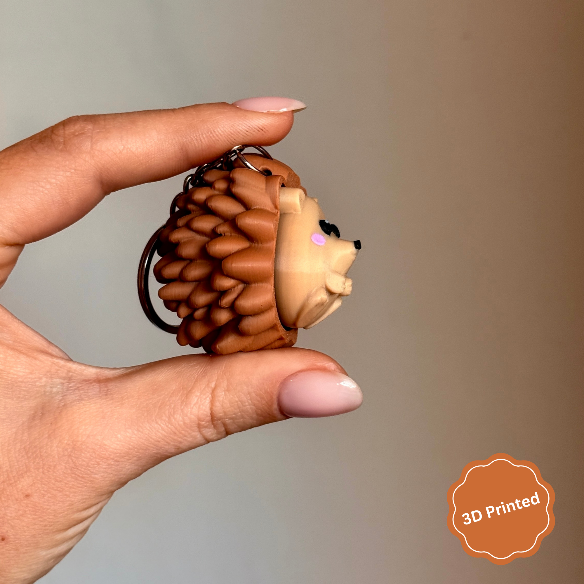 🦔 3D დაბეჭდილი ზღარბი ქლიქერი ბრელოკი / 3D Printed Hedgehog Fidget Toy Keychain