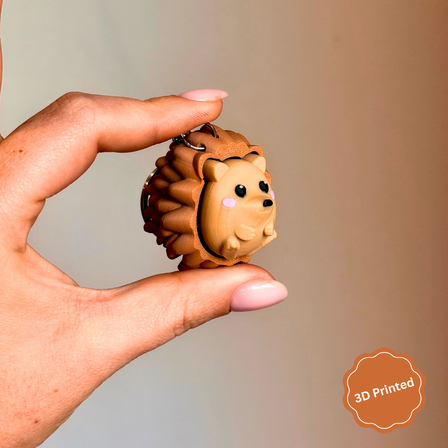 🦔 3D დაბეჭდილი ზღარბი ქლიქერი ბრელოკი / 3D Printed Hedgehog Fidget Toy Keychain