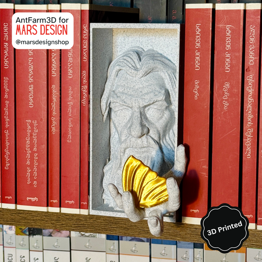🧙‍♂️ 3D დაბეჭდილი გენდალფი თაროს დეკორი / 3D Printed Gandalf Booknook