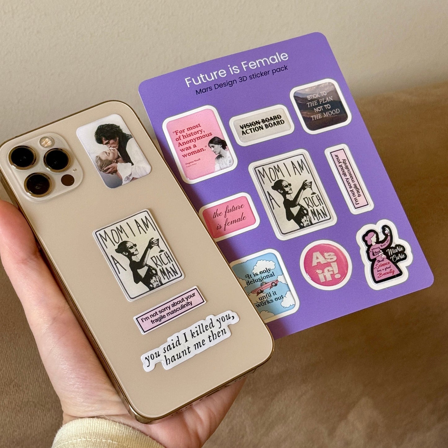 Future is Female sticker pack მოცულობითი სტიკერები