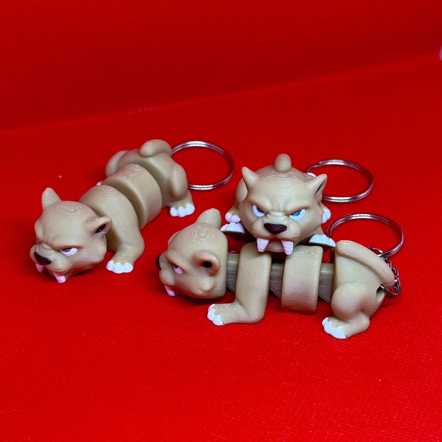 3D დაბეჭდილი ხმალკბილა ვეფხვი ბრელოკი / 3D Printed Saber-toothed Tiger Keychain