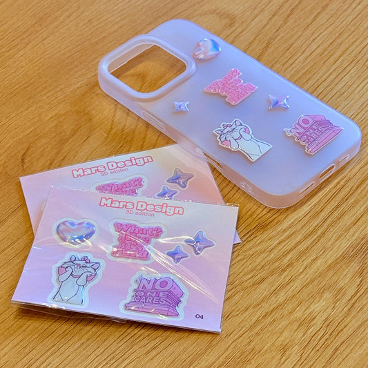 3D No One Cares sticker pack - მოცულობითი სტიკერები 6ც