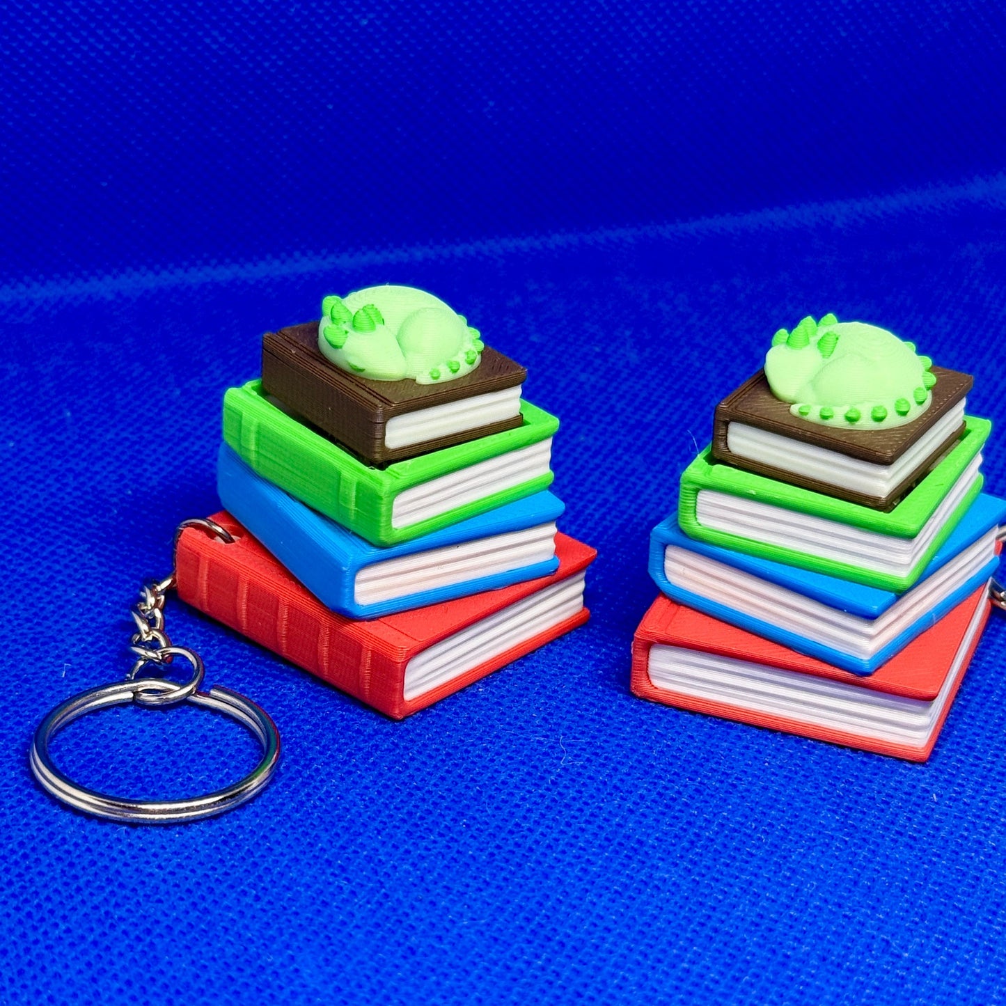 3D დაბეჭდილი წიგნები + დინოზავრი ქლიქერი ბრელოკი / 3D Printed Books + Dino Fidget Toy Keychain