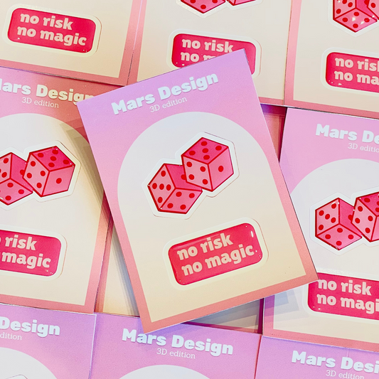 3D No Risk No Magic mini sticker pack მოცულობითი სტიკერები