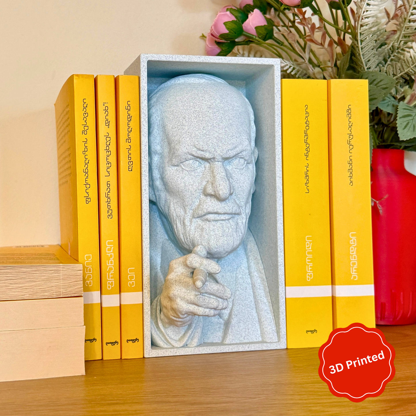 🧙‍♂️ 3D დაბეჭდილი ზიგმუნდ ფროიდი თაროს დეკორი / 3D Printed Sigmund Freud Booknook