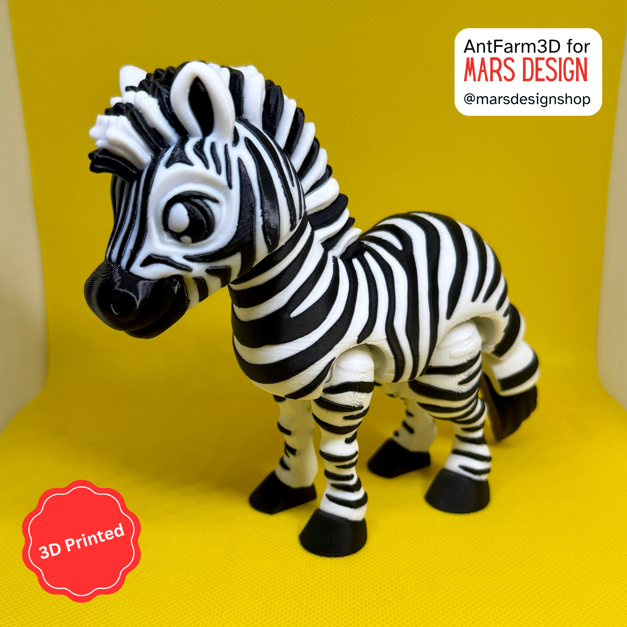 🦓 3D დაბეჭდილი ზებრა / 3D Printed Zebra
