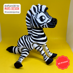 🦓 3D დაბეჭდილი ზებრა / 3D Printed Zebra