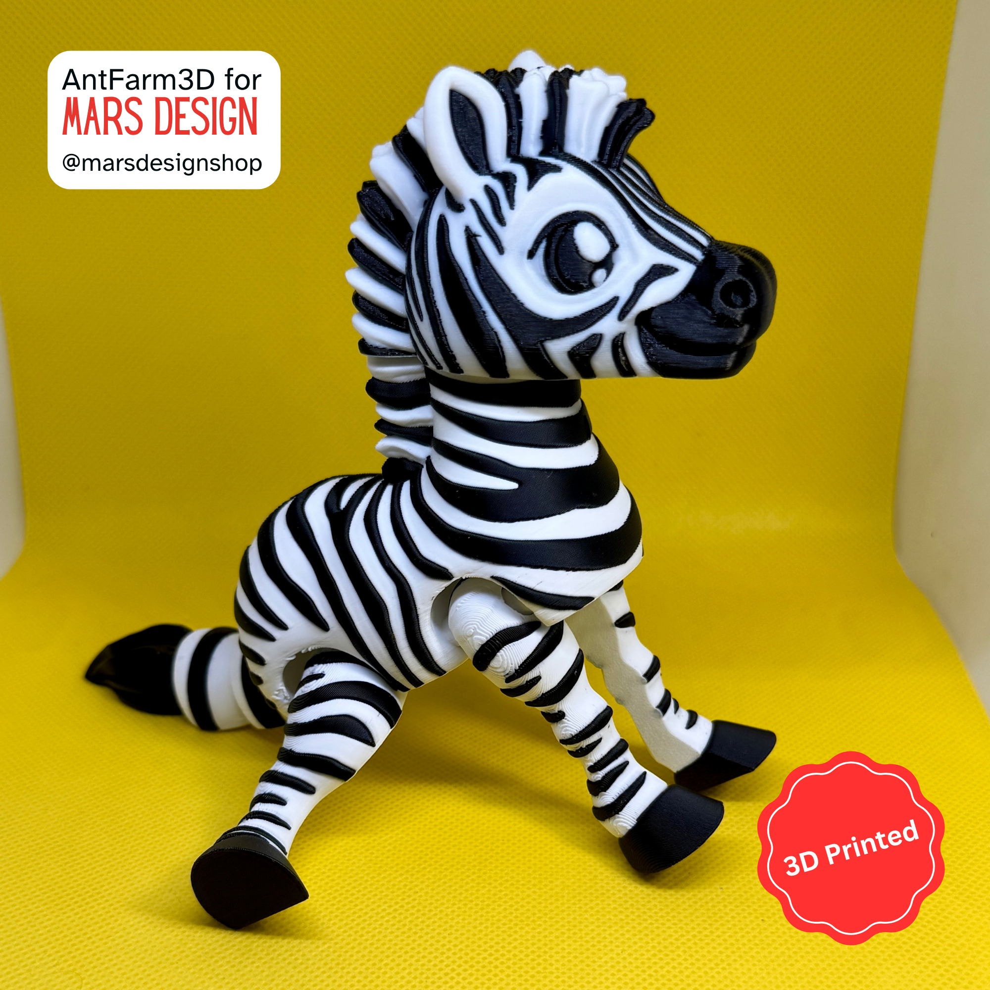 🦓 3D დაბეჭდილი ზებრა / 3D Printed Zebra