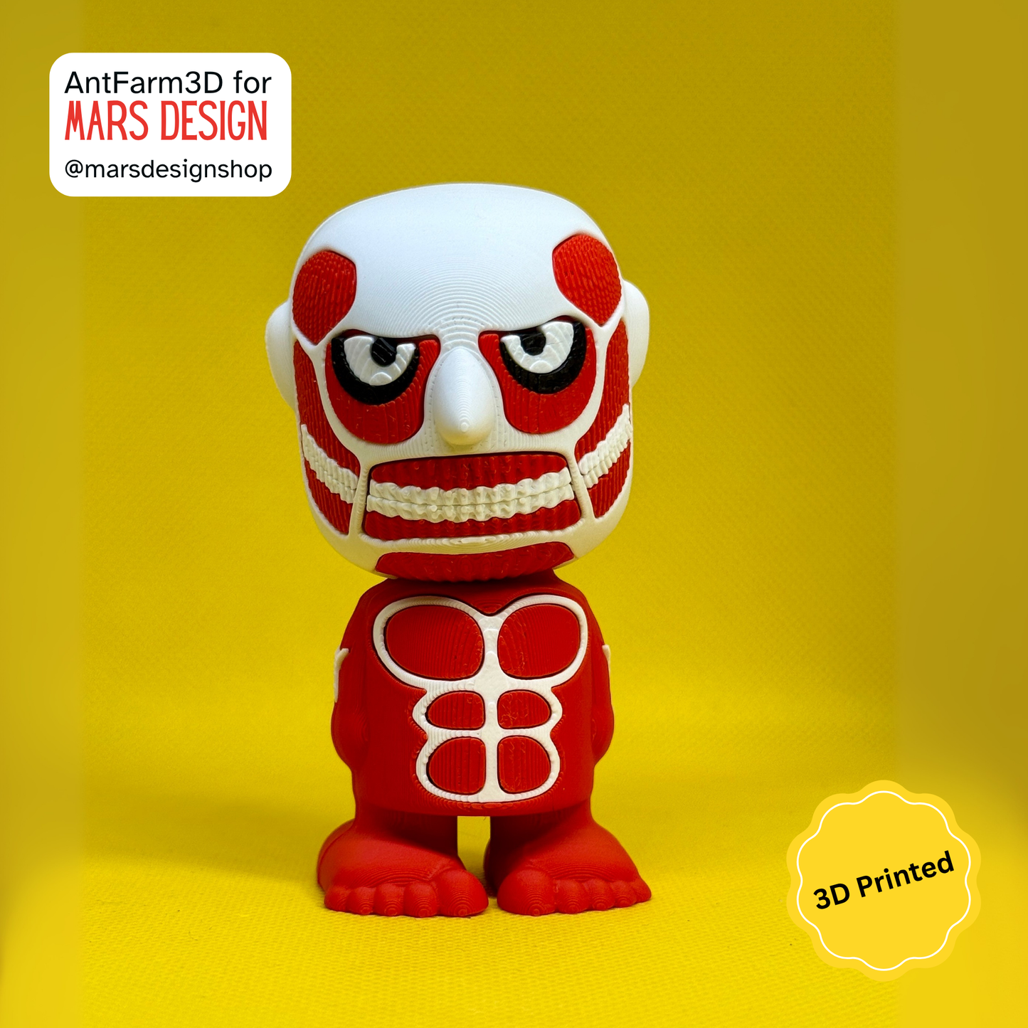 🔥 3D დაბეჭდილი ტიტანი / 3D Printed Titan [ Attack on Titan ]