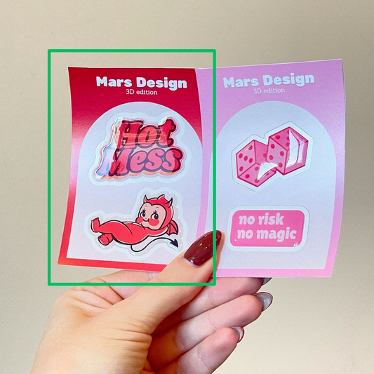 3D Hot Mess mini sticker pack მოცულობითი სტიკერები