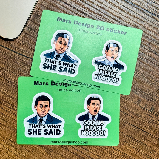 3D Mike from Office ოფისი 3D მოცულობითი სტიკერები 2ც That's What She Said