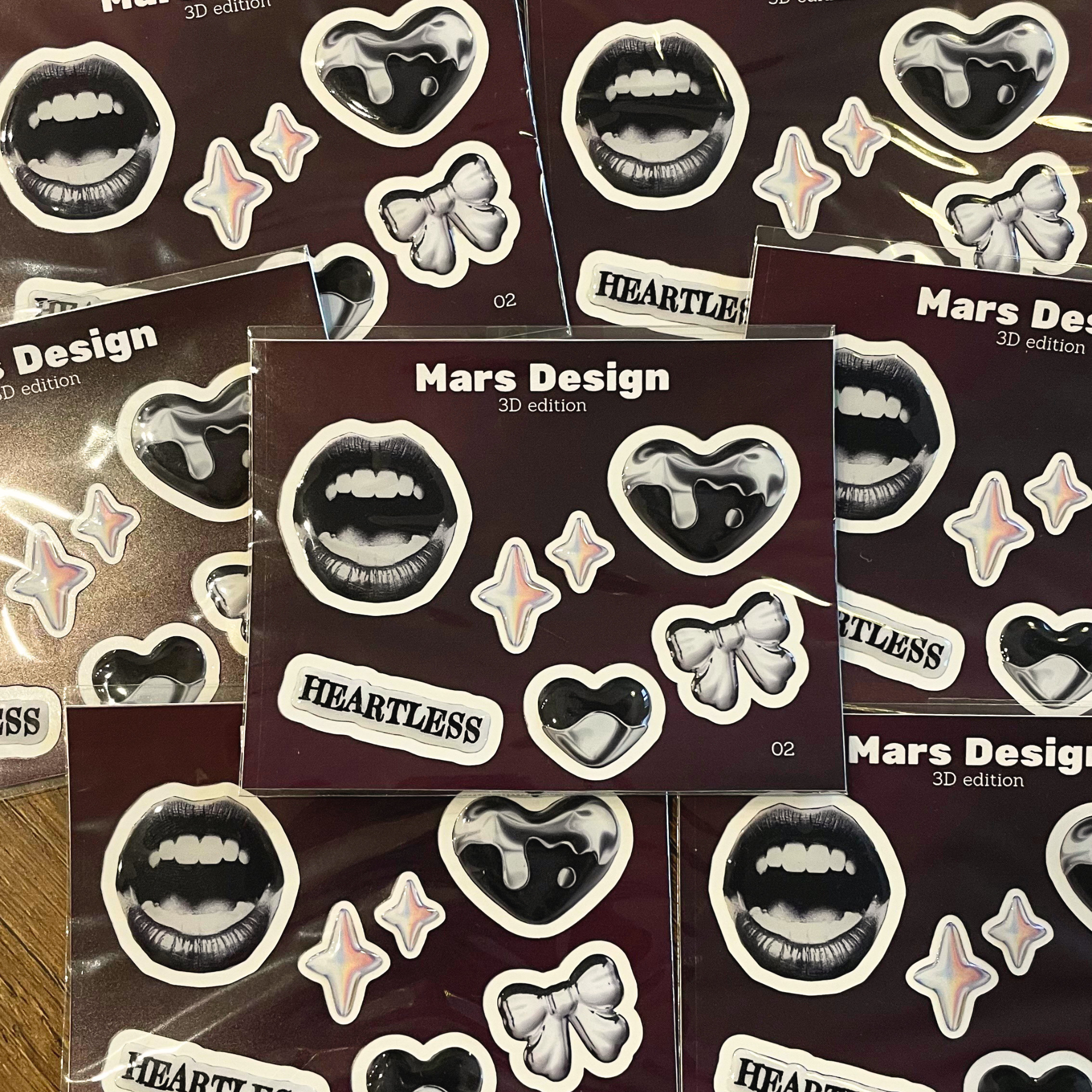 3D Heartless sticker pack მოცულობითი სტიკერები