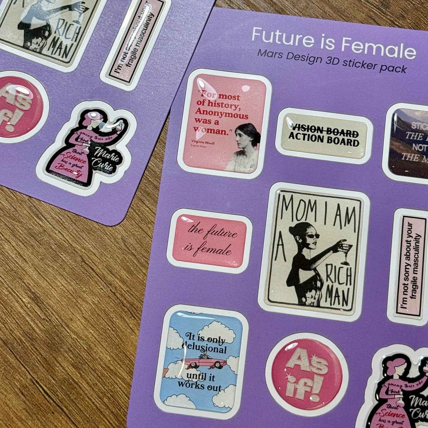 Future is Female sticker pack მოცულობითი სტიკერები