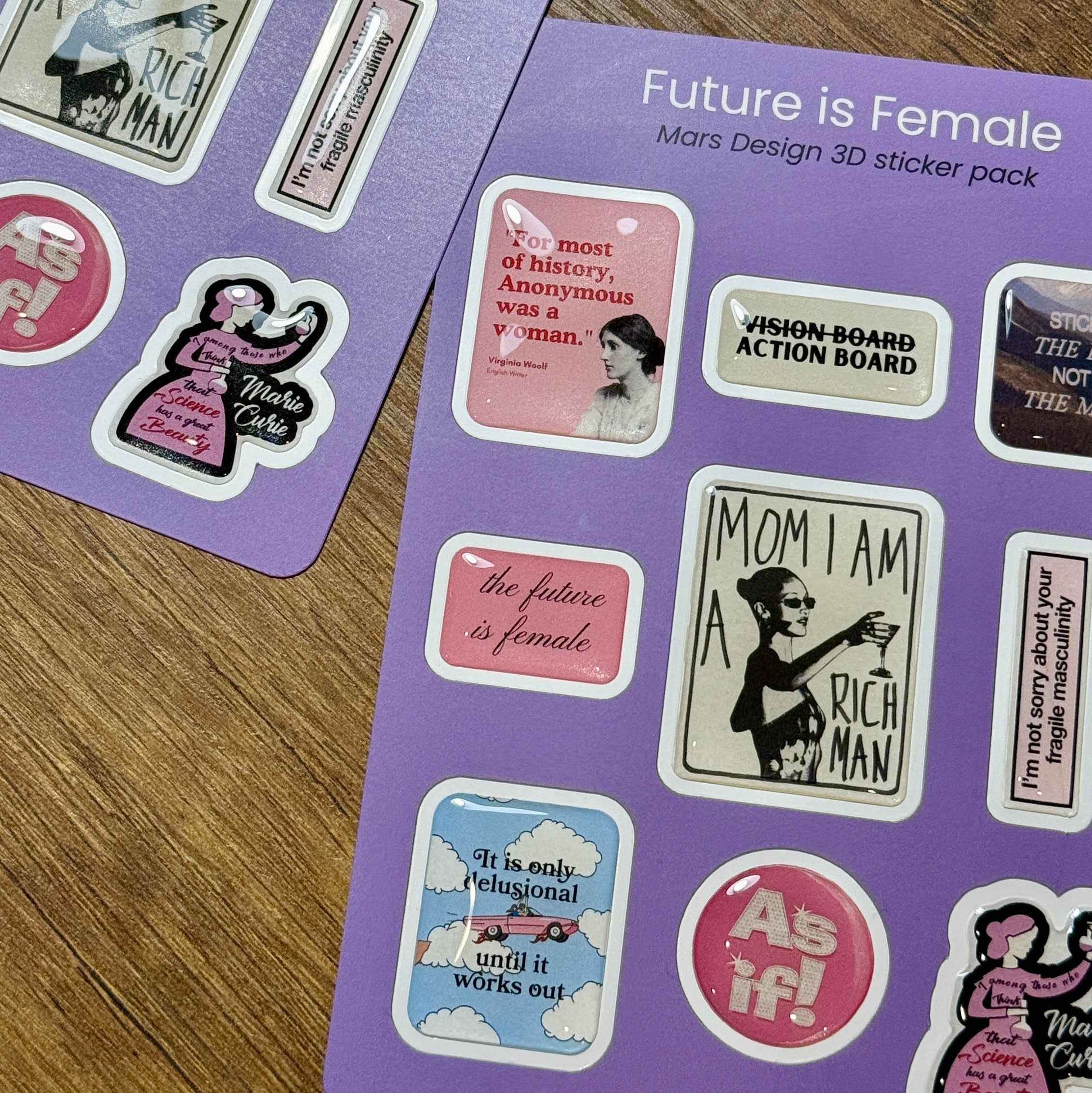 Future is Female sticker pack მოცულობითი სტიკერები