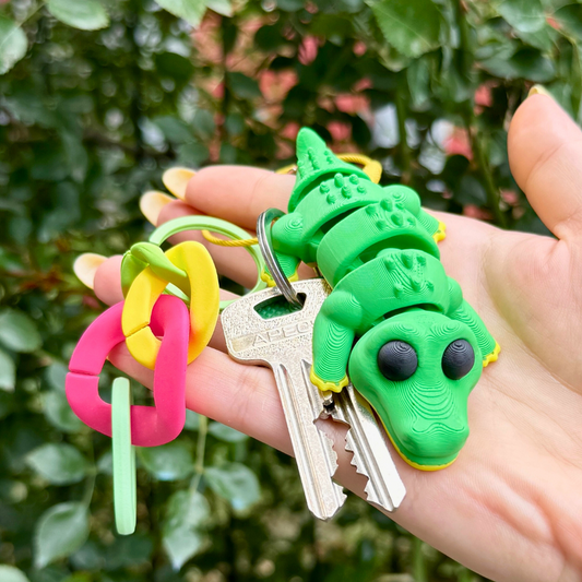 3D Printed ნიანგი ბრელოკი / Crocodile Keychain