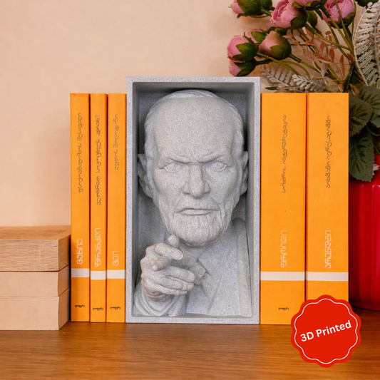 🧙‍♂️ 3D დაბეჭდილი ზიგმუნდ ფროიდი თაროს დეკორი / 3D Printed Sigmund Freud Booknook