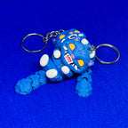 3D დაბეჭდილი ლურჯი ვეფხვი ბრელოკი / 3D Printed K-pop Derpy Demon Hunters Tiger Keychain