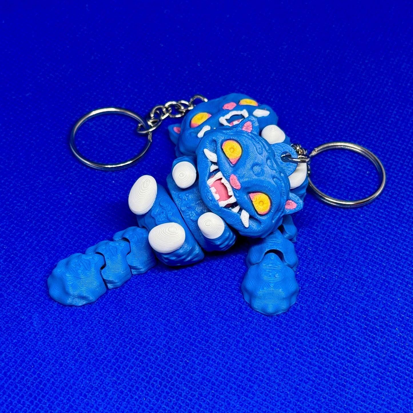 3D დაბეჭდილი ლურჯი ვეფხვი ბრელოკი / 3D Printed K-pop Derpy Demon Hunters Tiger Keychain