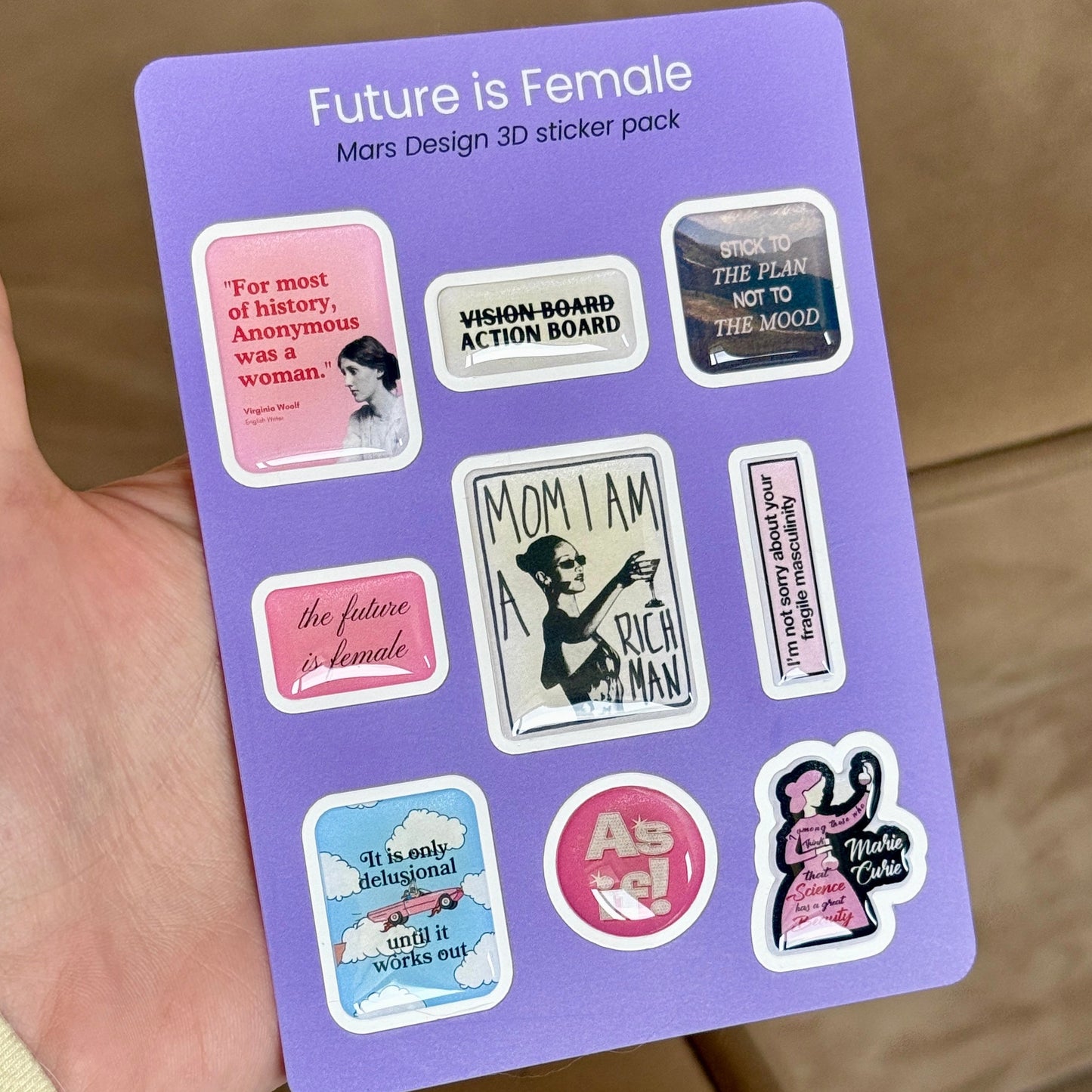 Future is Female sticker pack მოცულობითი სტიკერები