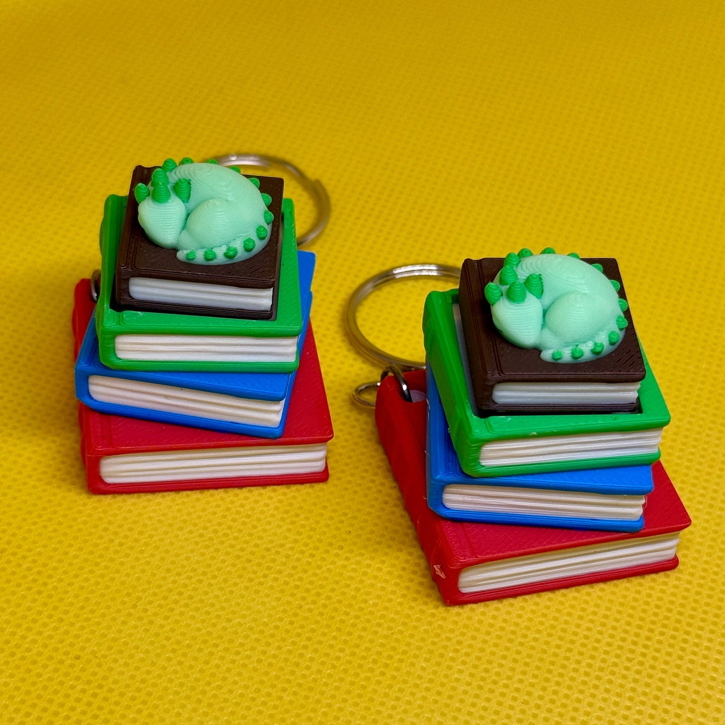 3D დაბეჭდილი წიგნები + დინოზავრი ქლიქერი ბრელოკი / 3D Printed Books + Dino Fidget Toy Keychain
