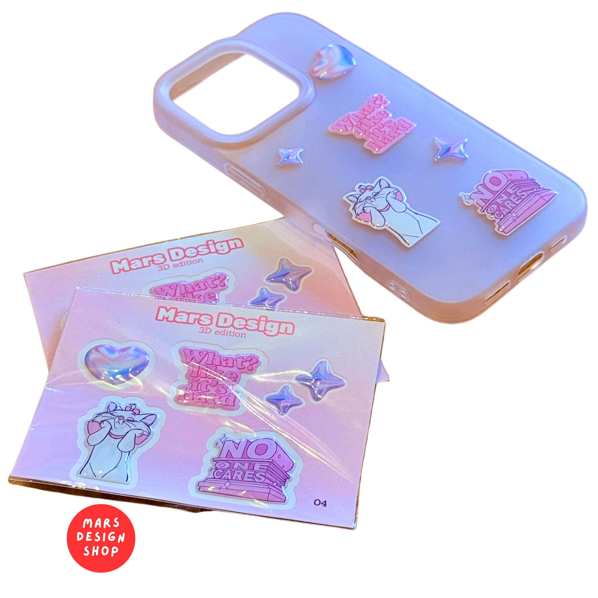 3D No One Cares sticker pack - მოცულობითი სტიკერები 6ც